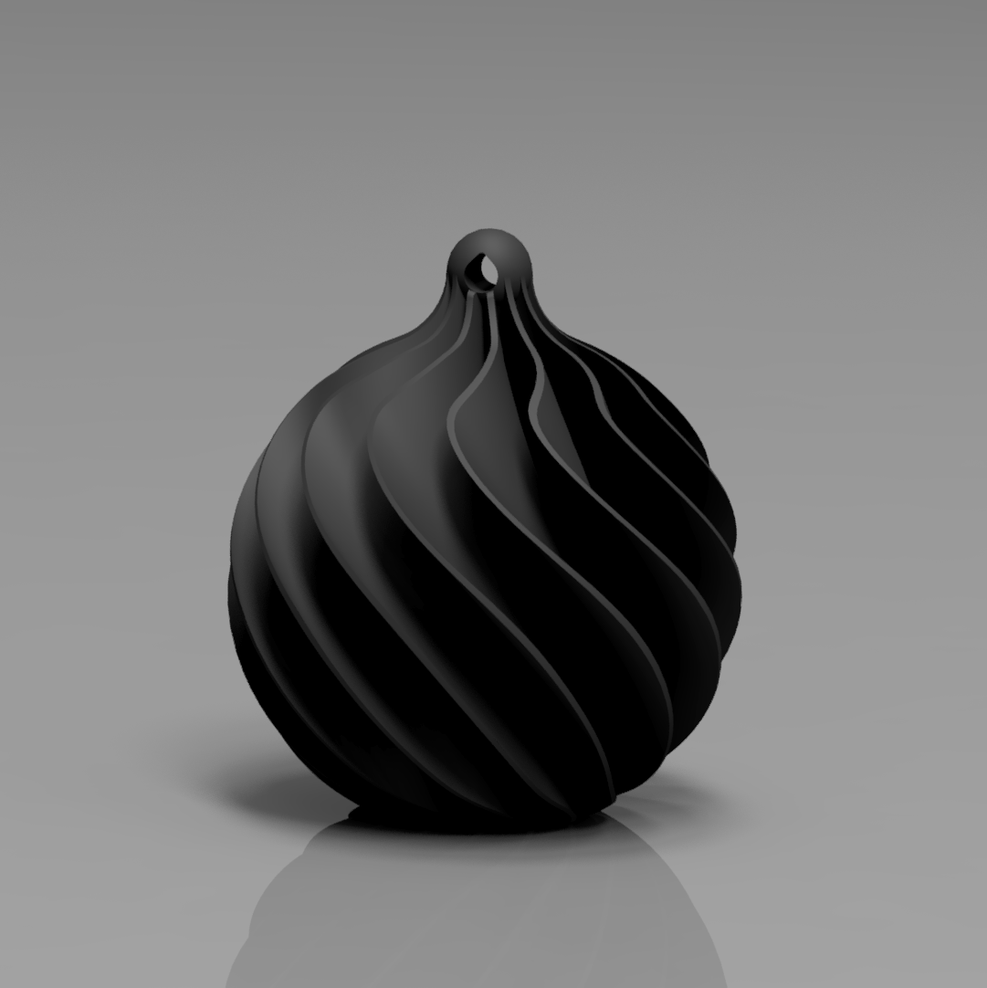 🎄Julekule i spiradesign