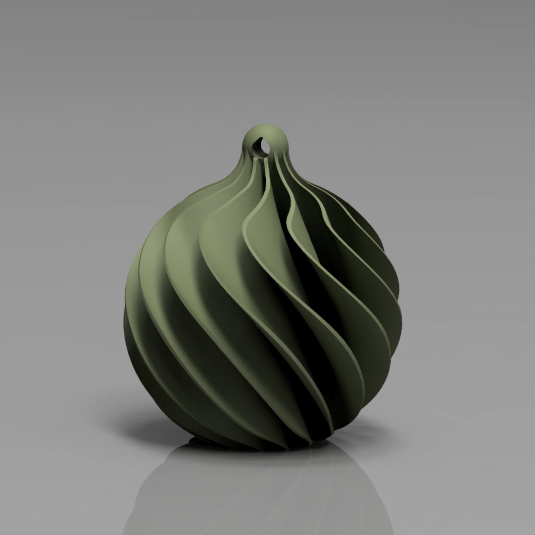 🎄Julekule i spiradesign