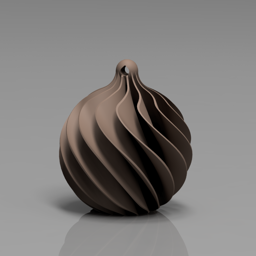 🎄Julekule i spiradesign