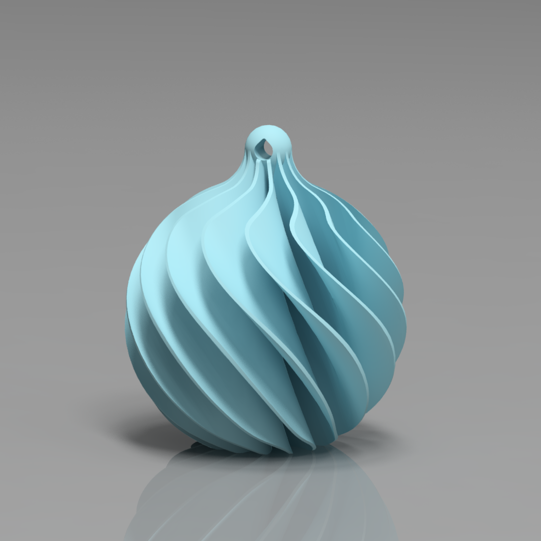 🎄Julekule i spiradesign