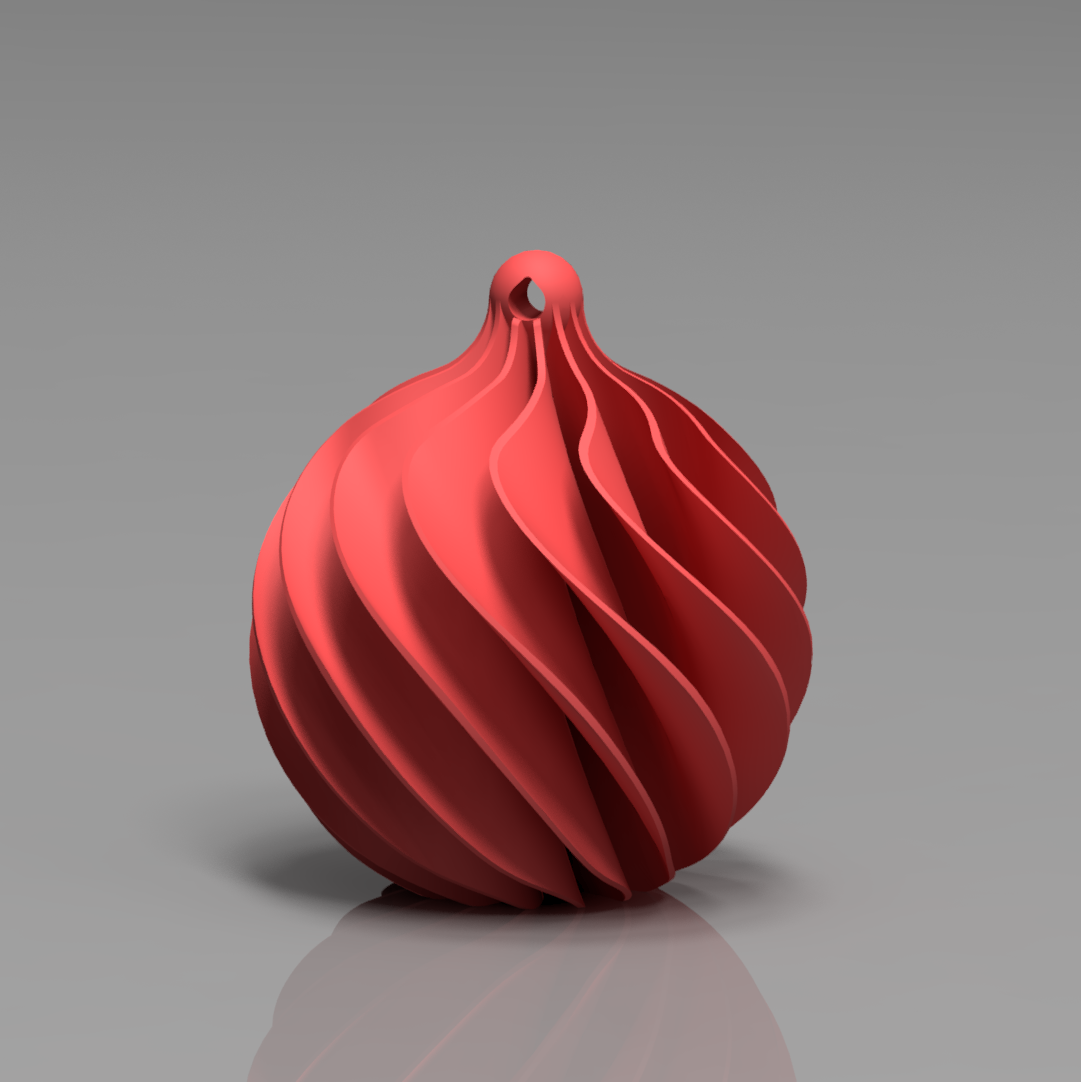 🎄Julekule i spiradesign