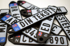🗝️Bilskilt-nøkkelring - Sort EU-felt