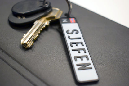 🗝️License plate keychain - Black EU field 