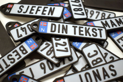 🗝️License plate keychain - Black EU field 