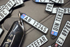 🗝️License plate keychain - Blue EU field 