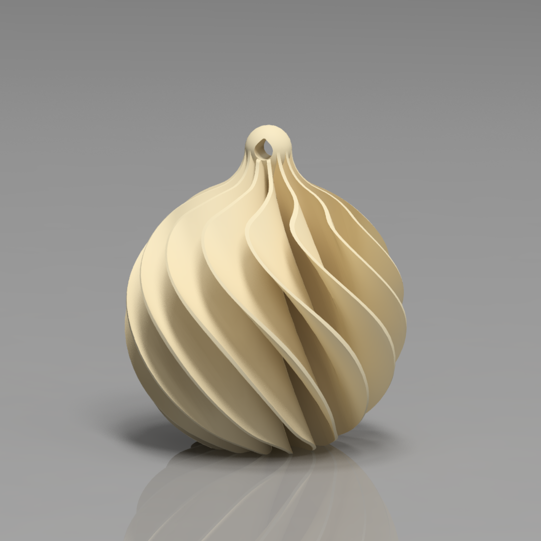 🎄Julekule i spiradesign