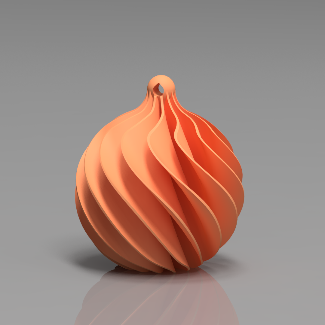 🎄Julekule i spiradesign