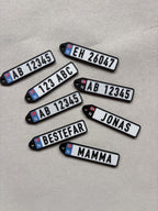 🗝️License plate keychain - Blue EU field 