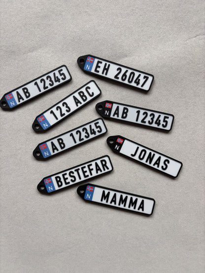 🗝️License plate keychain - Blue EU field 