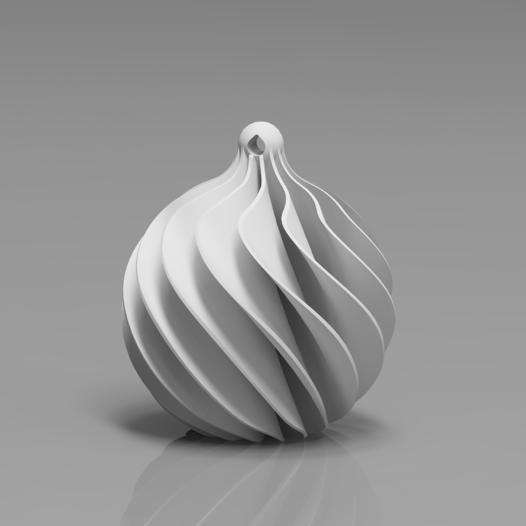 🎄Julekule i spiradesign